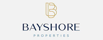 Bayshore Properties logo with elegant design and sophisticated typography.