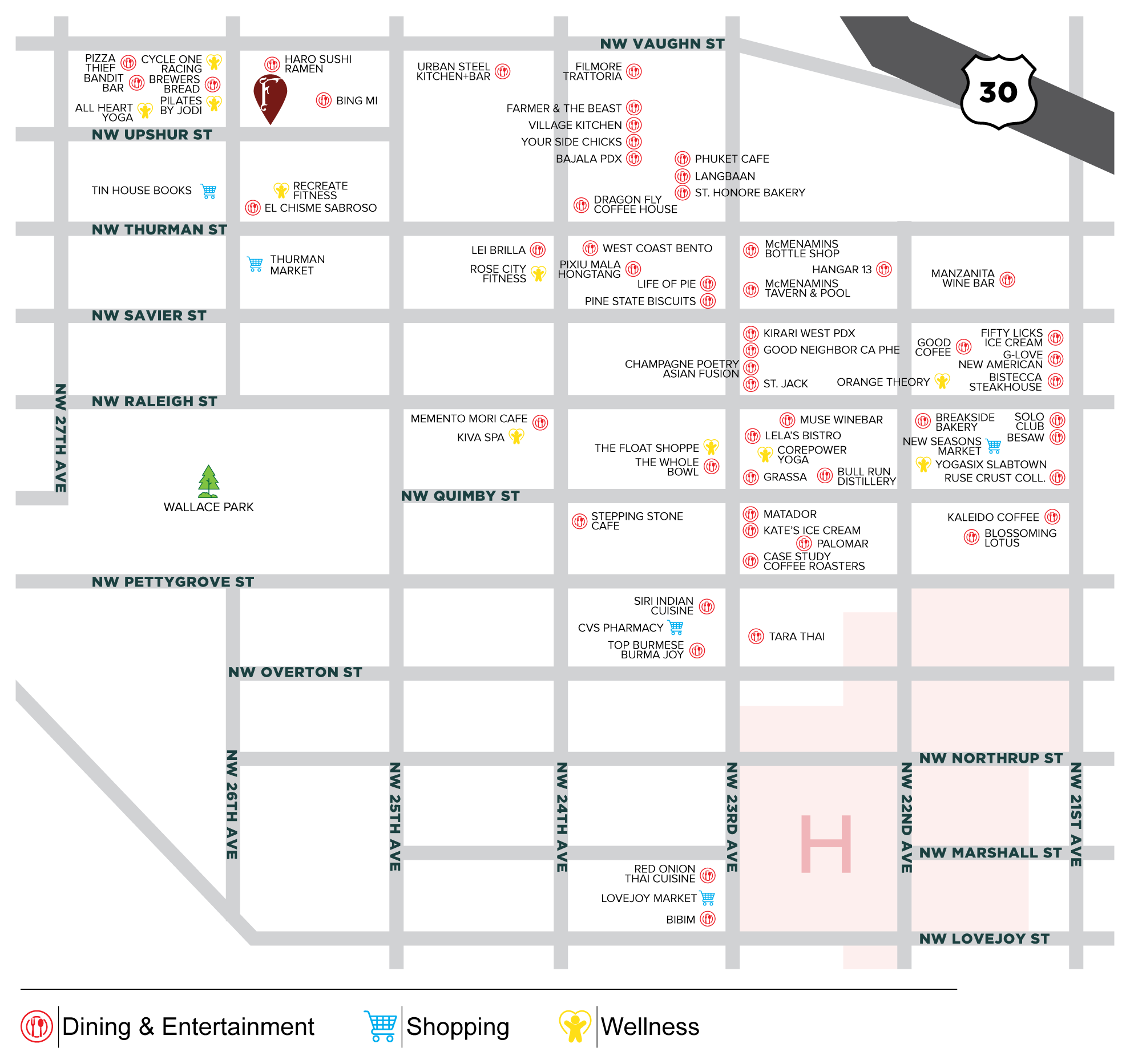 Fairmount Neighborhood map