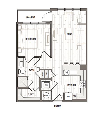 Floor plan layout diagram for A2