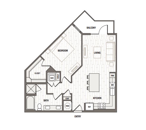 Floor plan layout diagram for A4