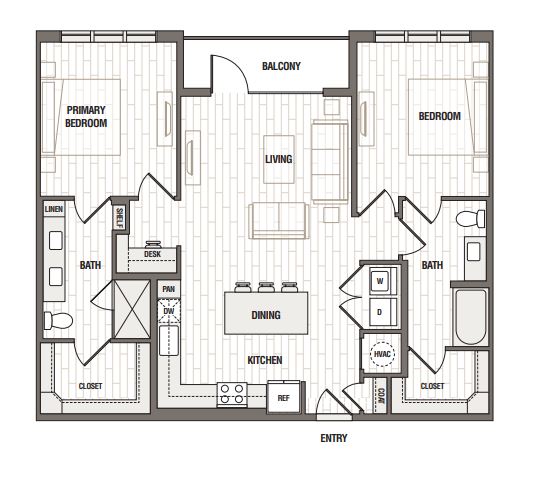 Floor plan layout diagram for B2.1