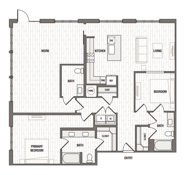 Floor plan layout diagram for LW2