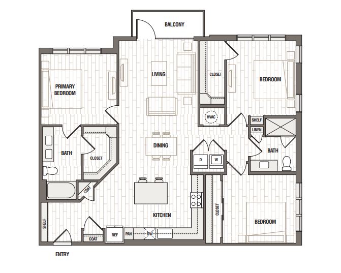 Floor plan layout diagram for C1