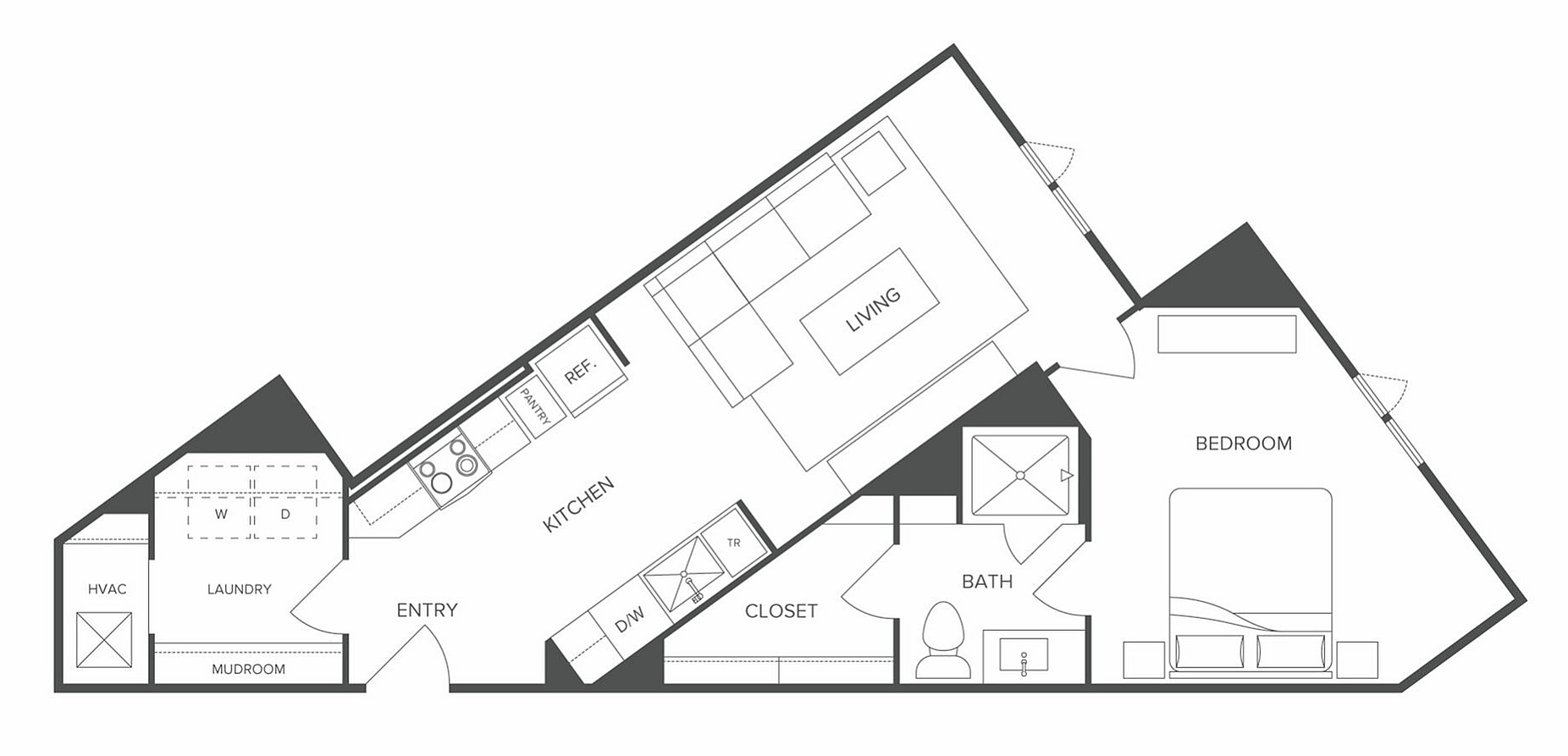 Floor plan layout diagram for A4