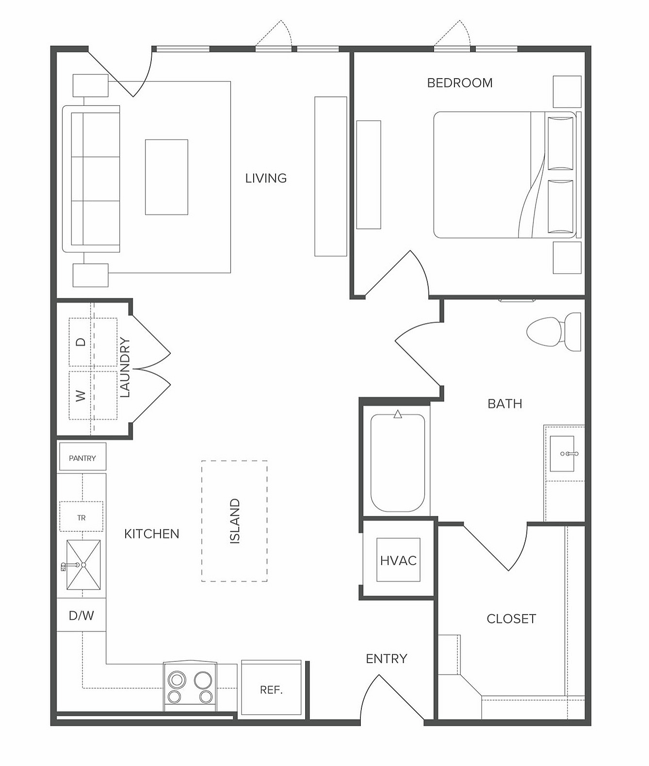 Floor plan layout diagram for LW1