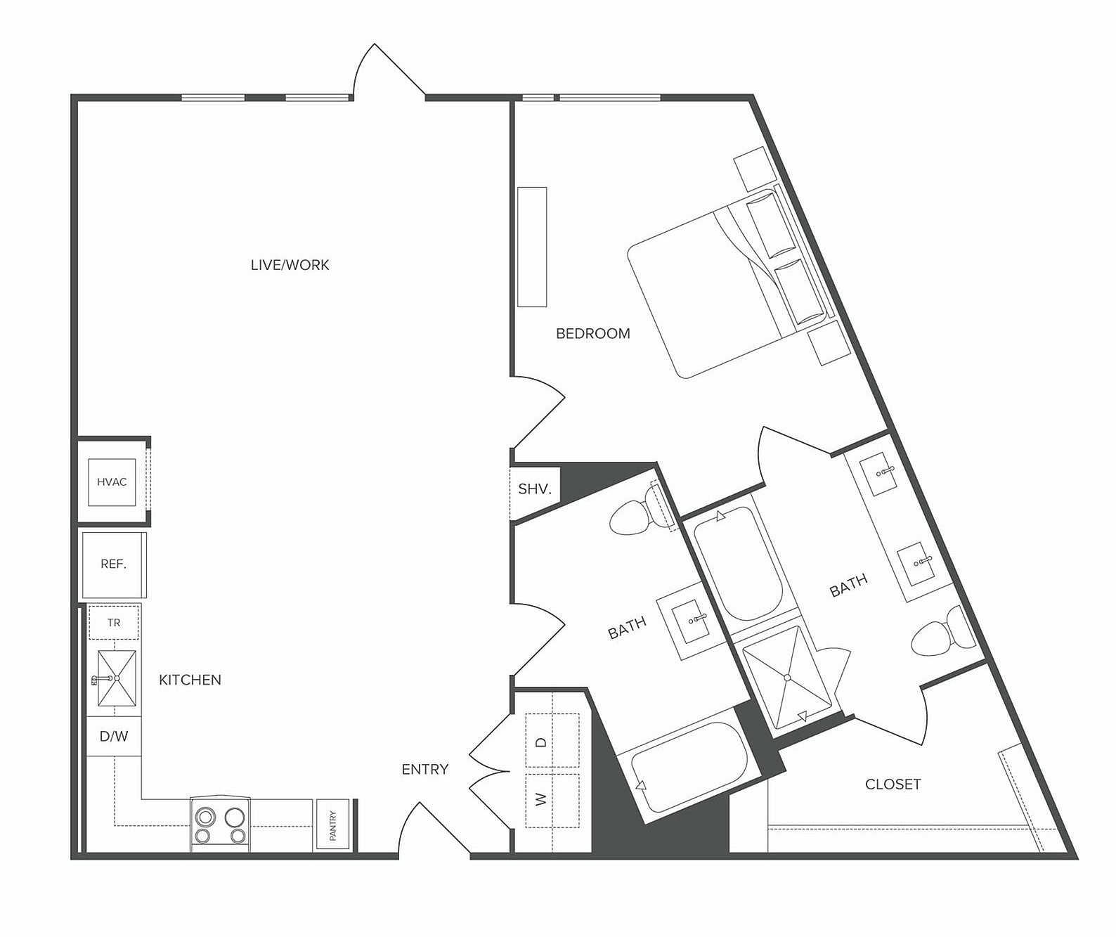 Floor plan layout diagram for LW3