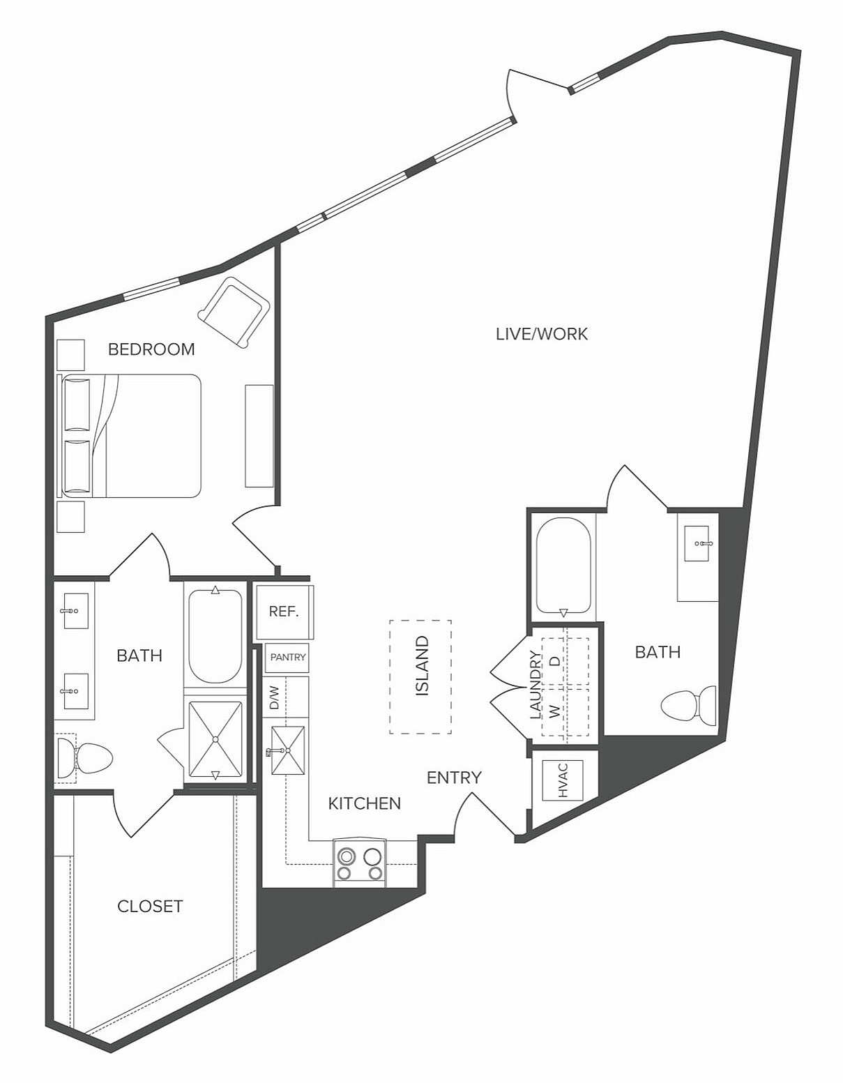 Floor plan layout diagram for LW4