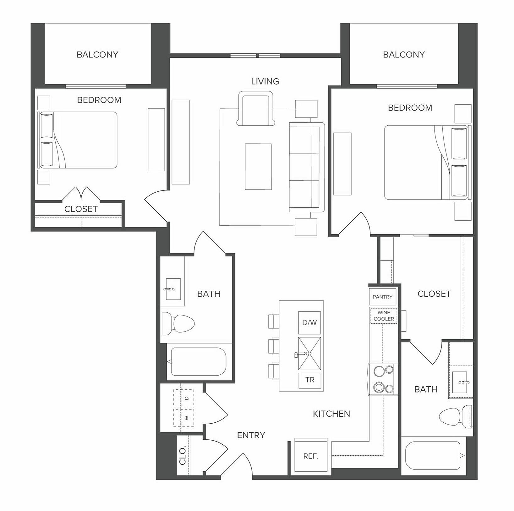 Floor plan layout diagram for B1