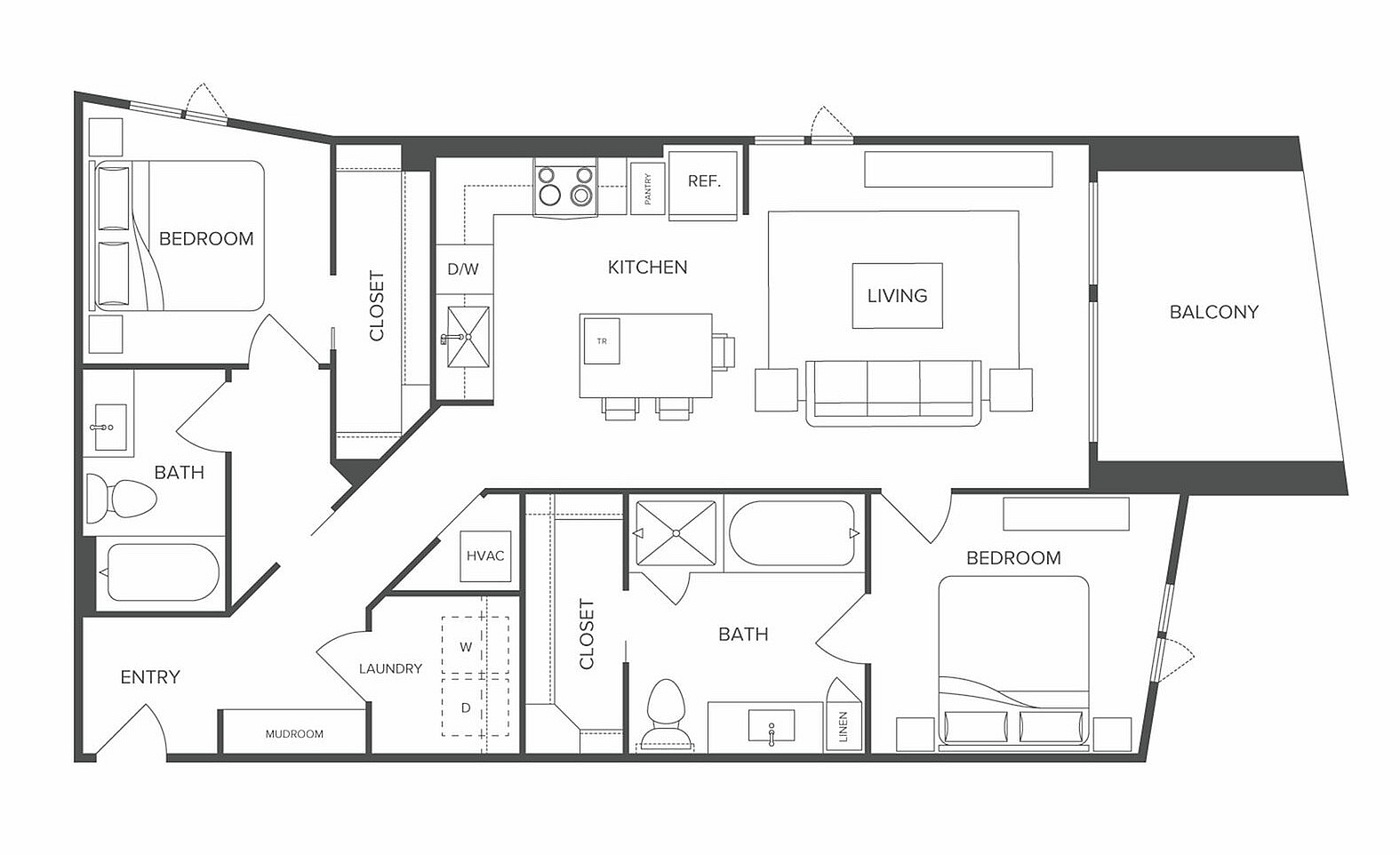Floor plan layout diagram for B2