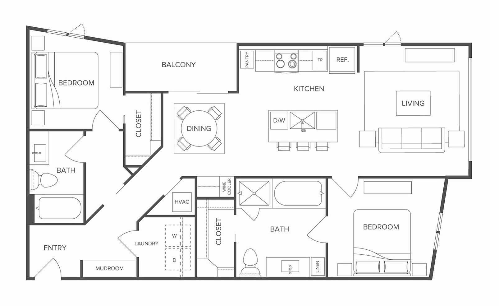 Floor plan layout diagram for B2a