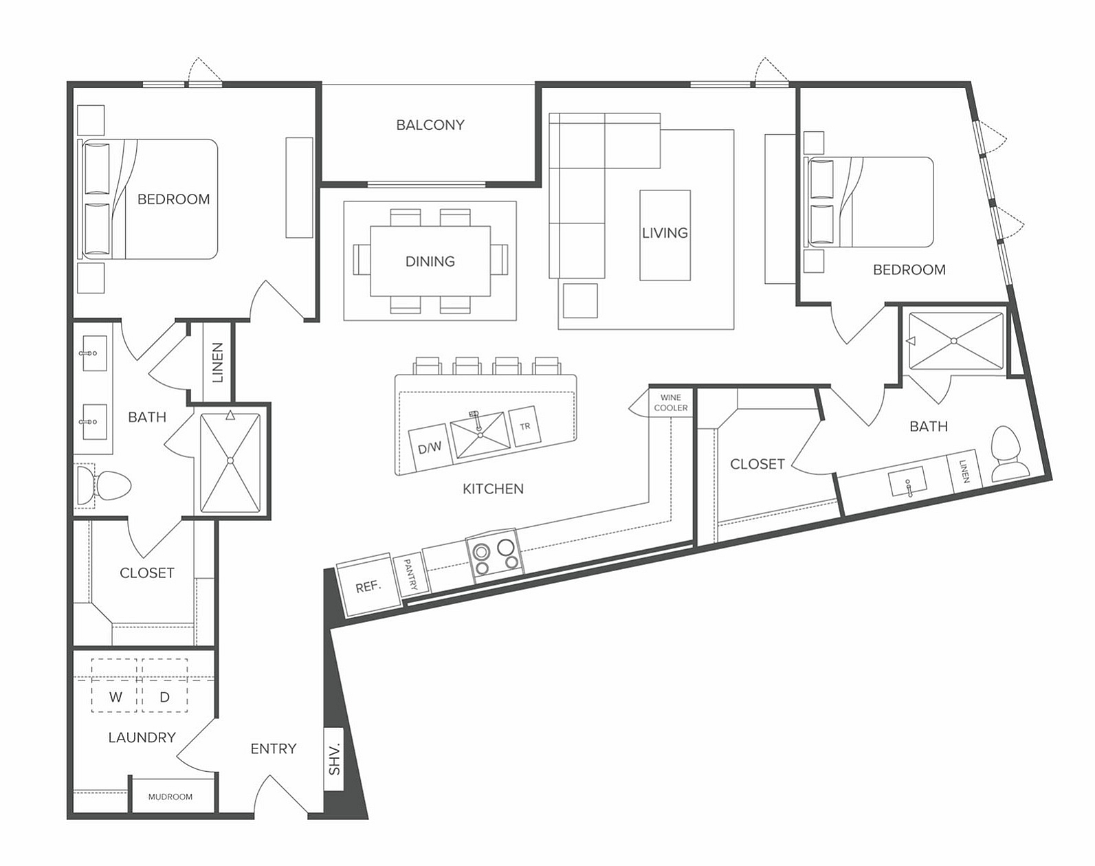 Floor plan layout diagram for B4