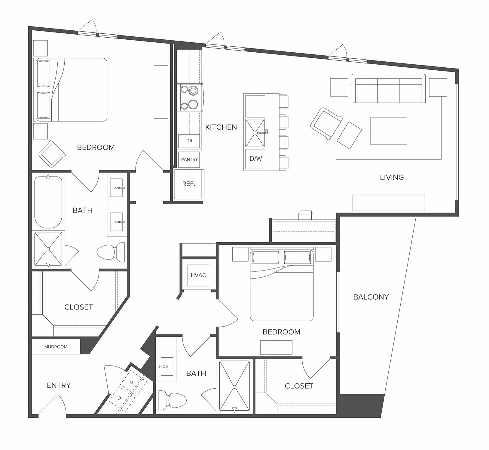 Floor plan layout diagram for B6