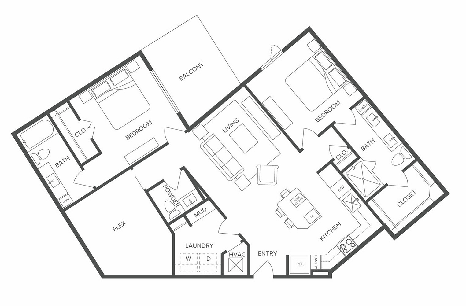 Floor plan layout diagram for B8