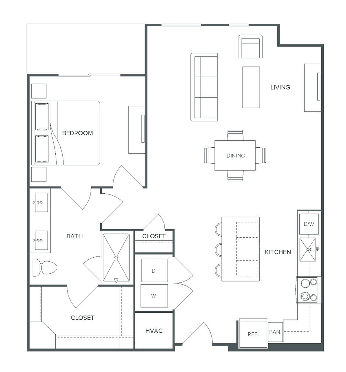 Floor plan layout diagram for A14
