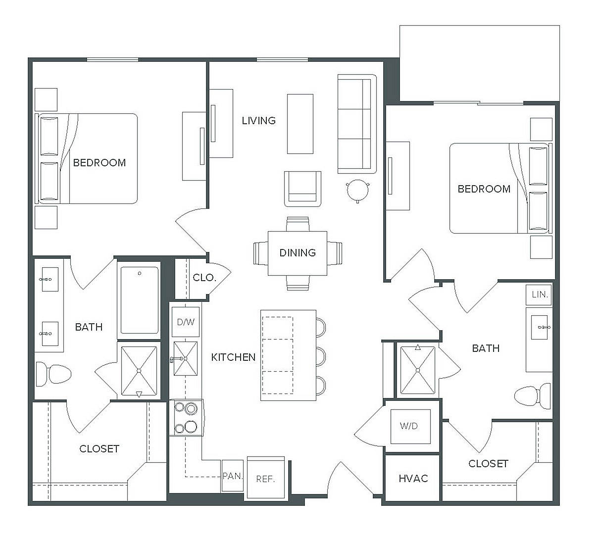 Floor plan layout diagram for B2