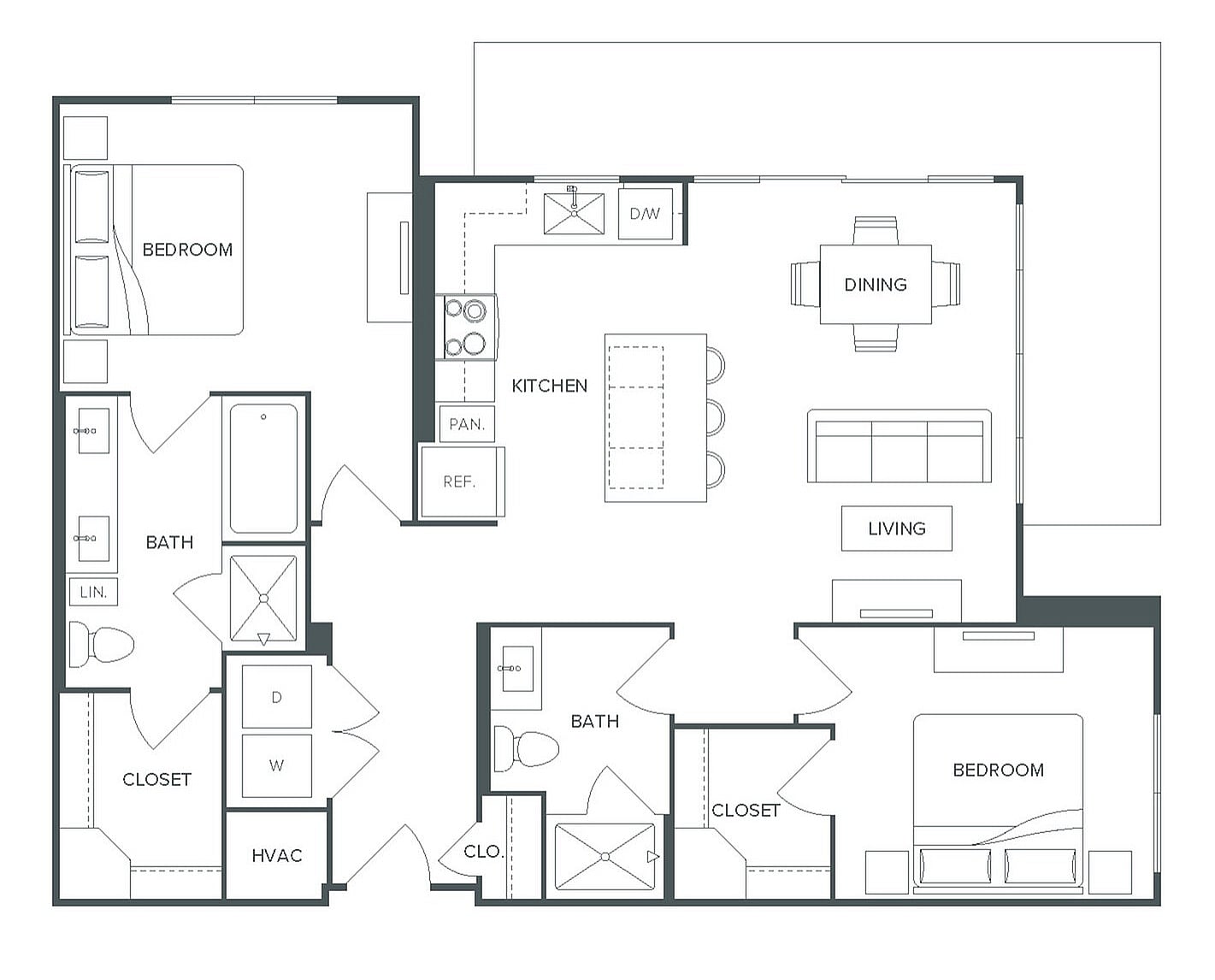 Floor plan layout diagram for B3