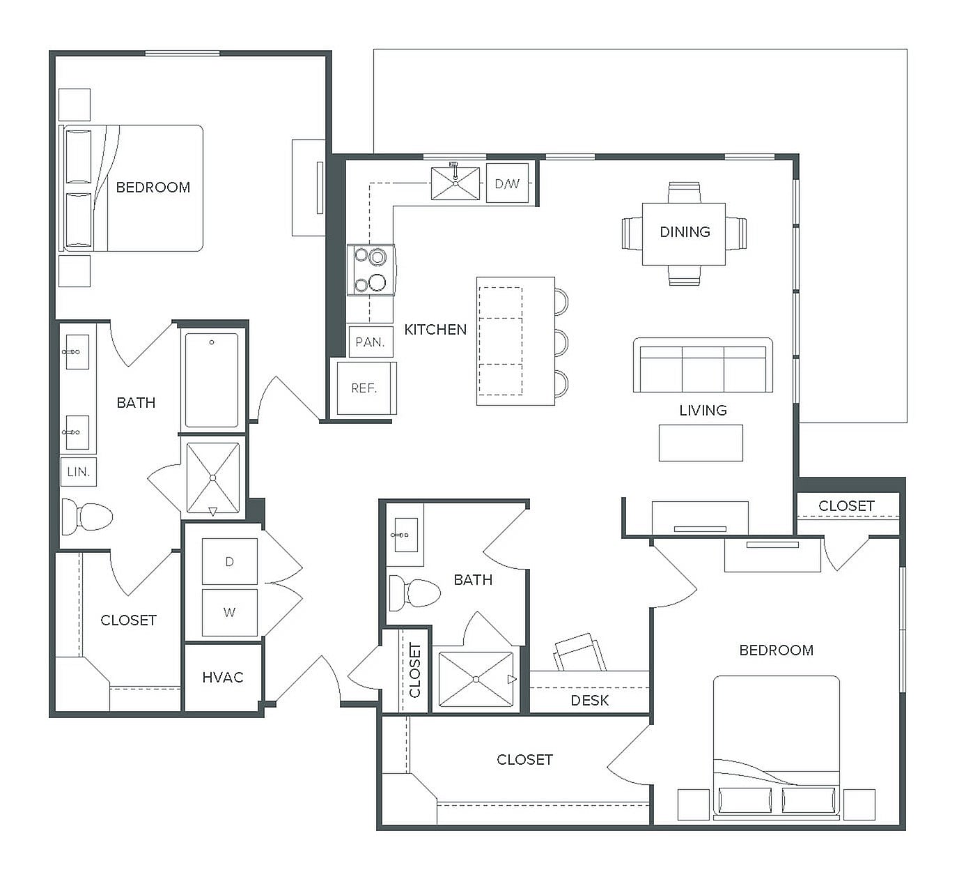 Floor plan layout diagram for B7