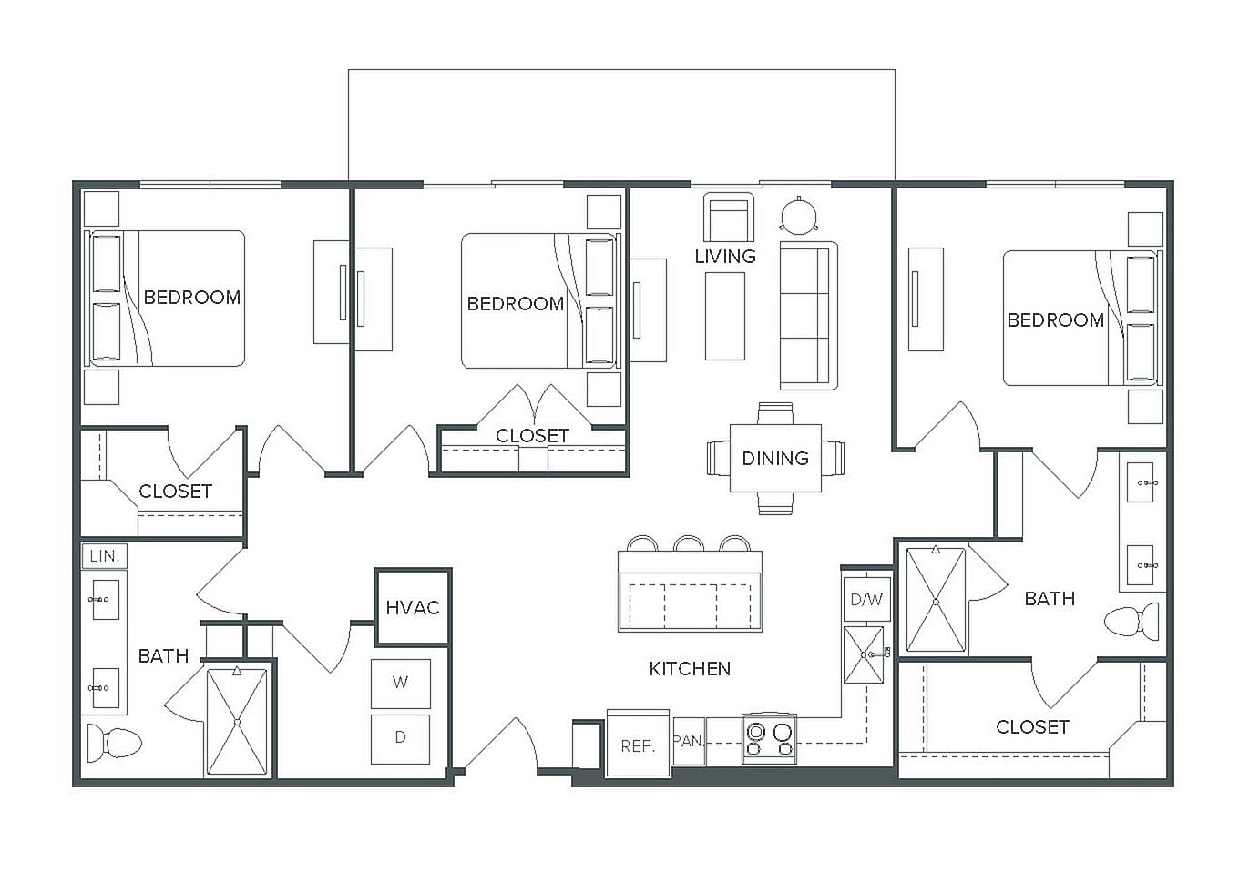 Floor plan layout diagram for C1