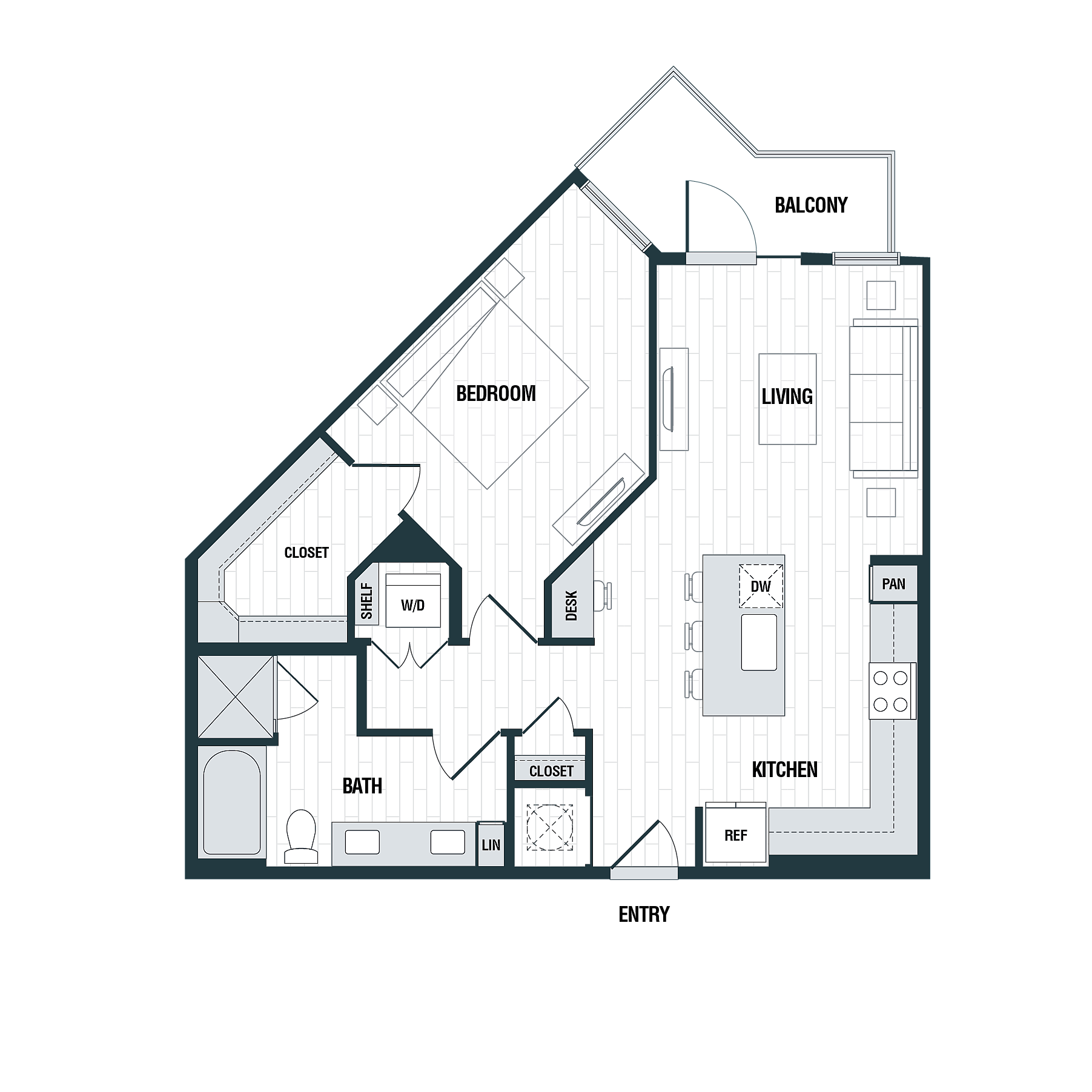 Floor plan layout diagram for A4