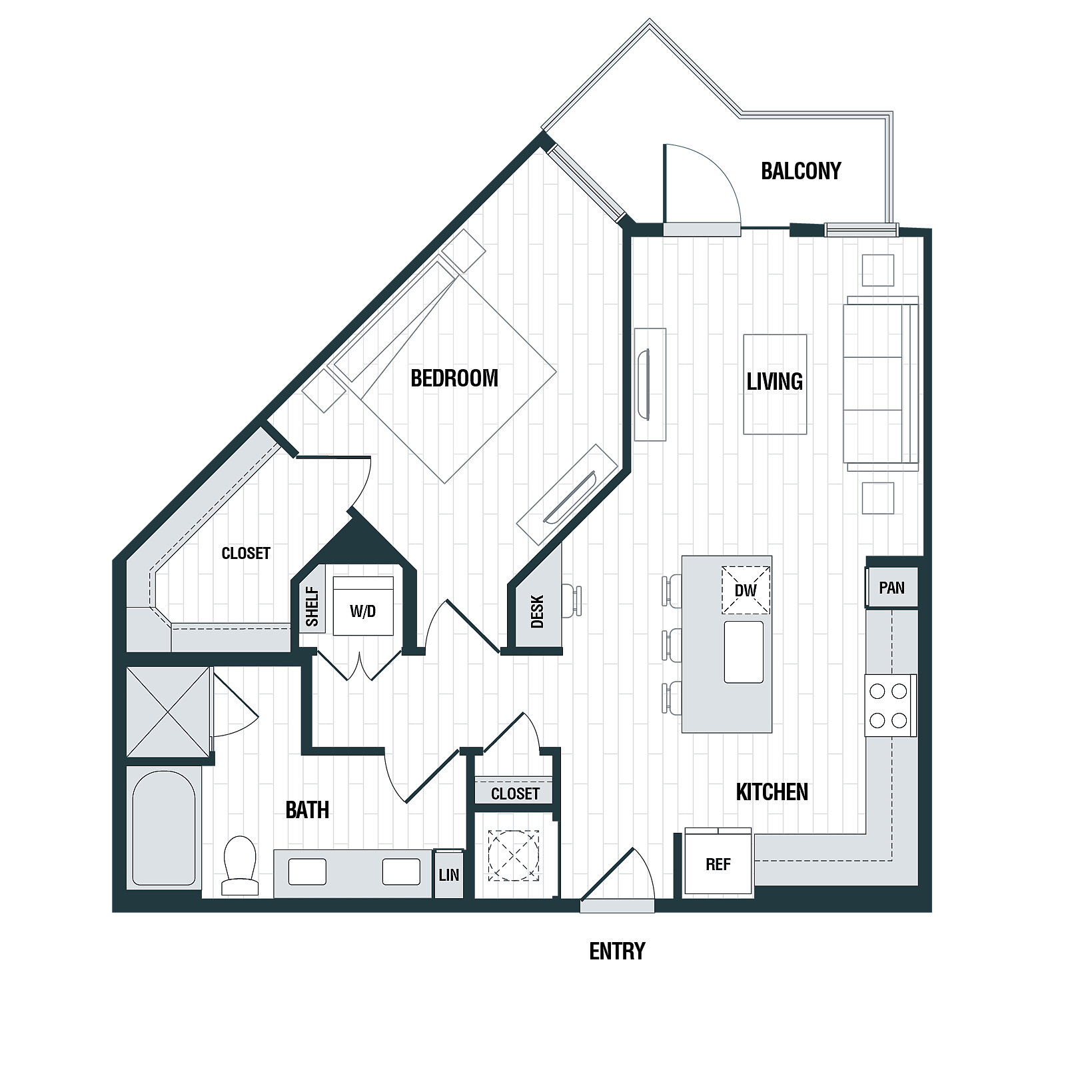 Floor plan layout diagram for A4a