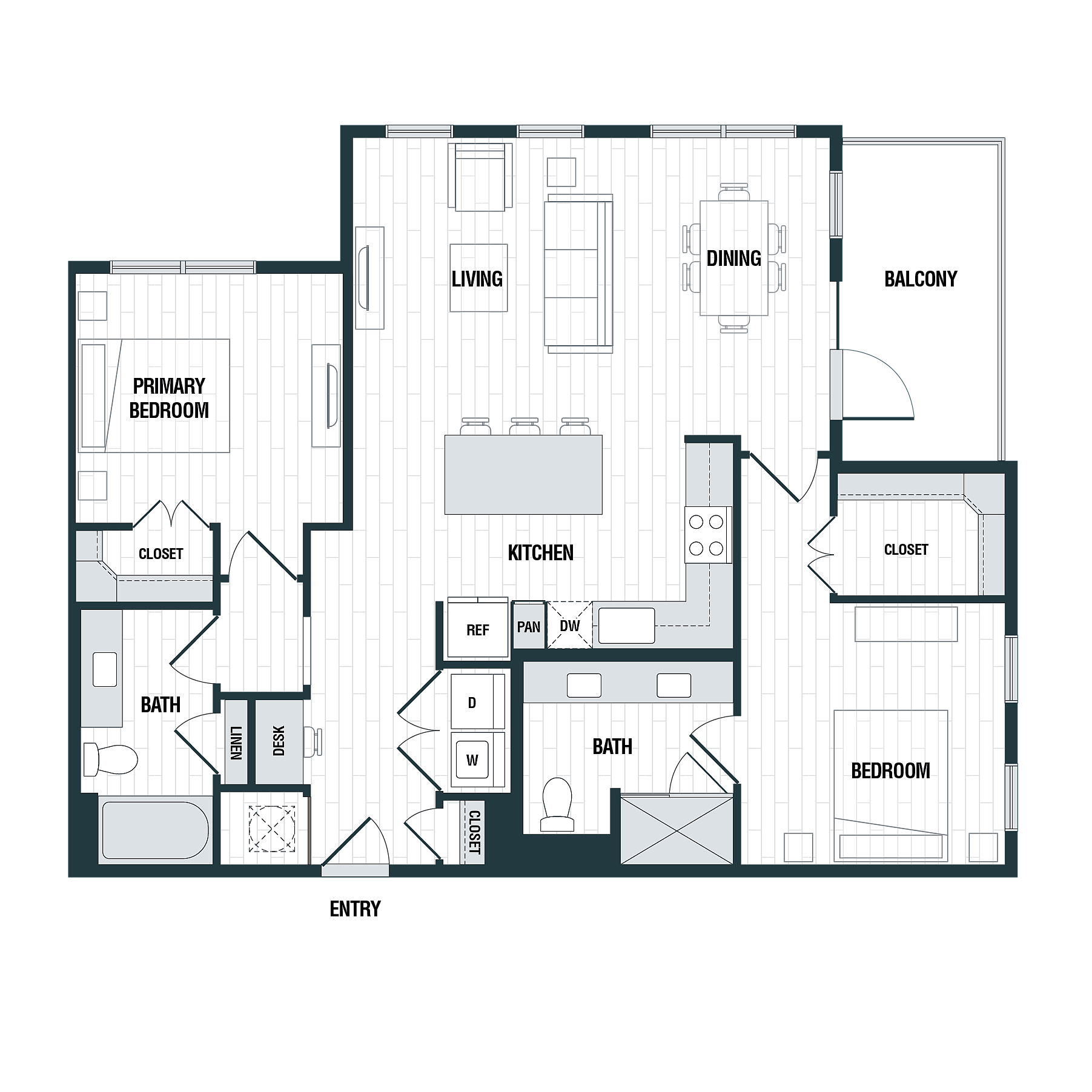 Floor plan layout diagram for B2a