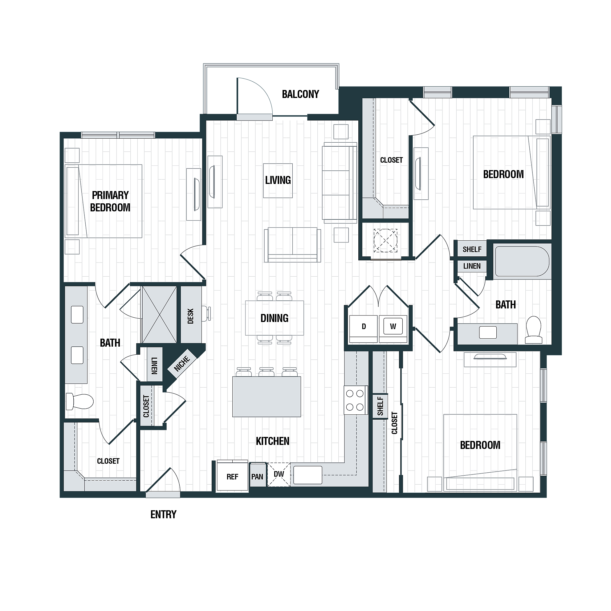 Floor plan layout diagram for C1