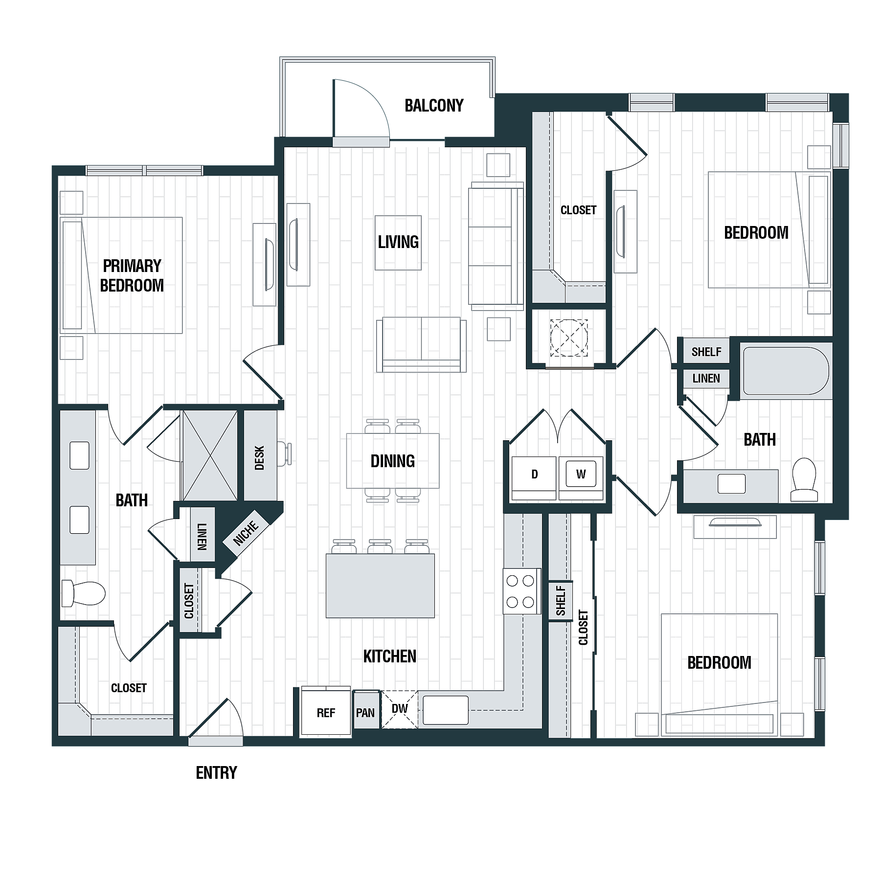Floor plan layout diagram for C1a