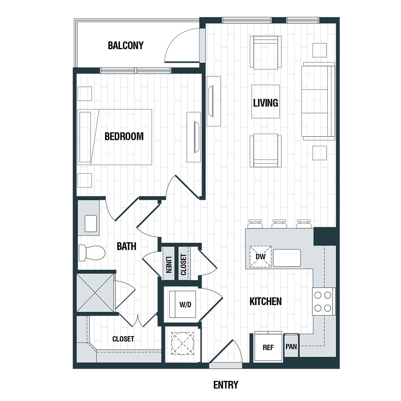 Floor plan layout diagram for A1a