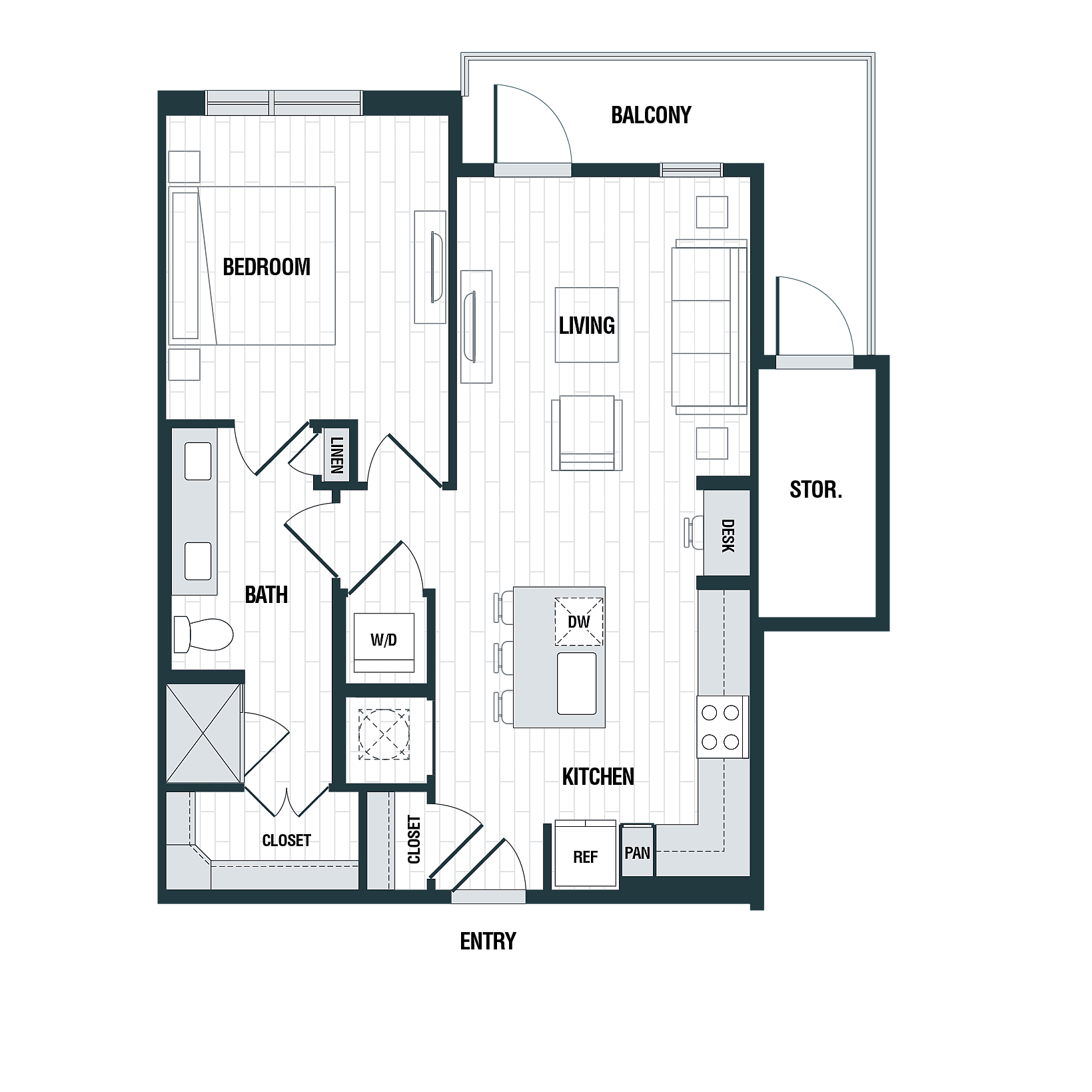Floor plan layout diagram for A2 ALT 1A