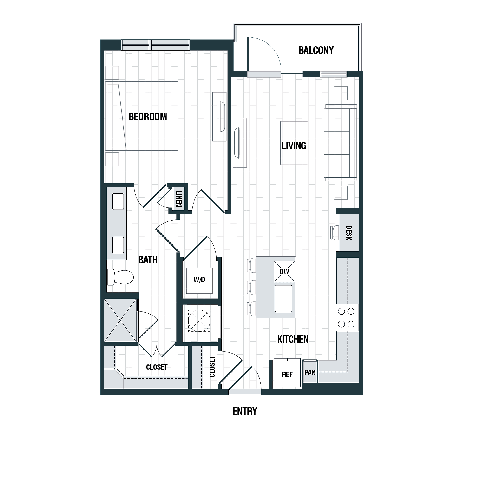 Floor plan layout diagram for A2a