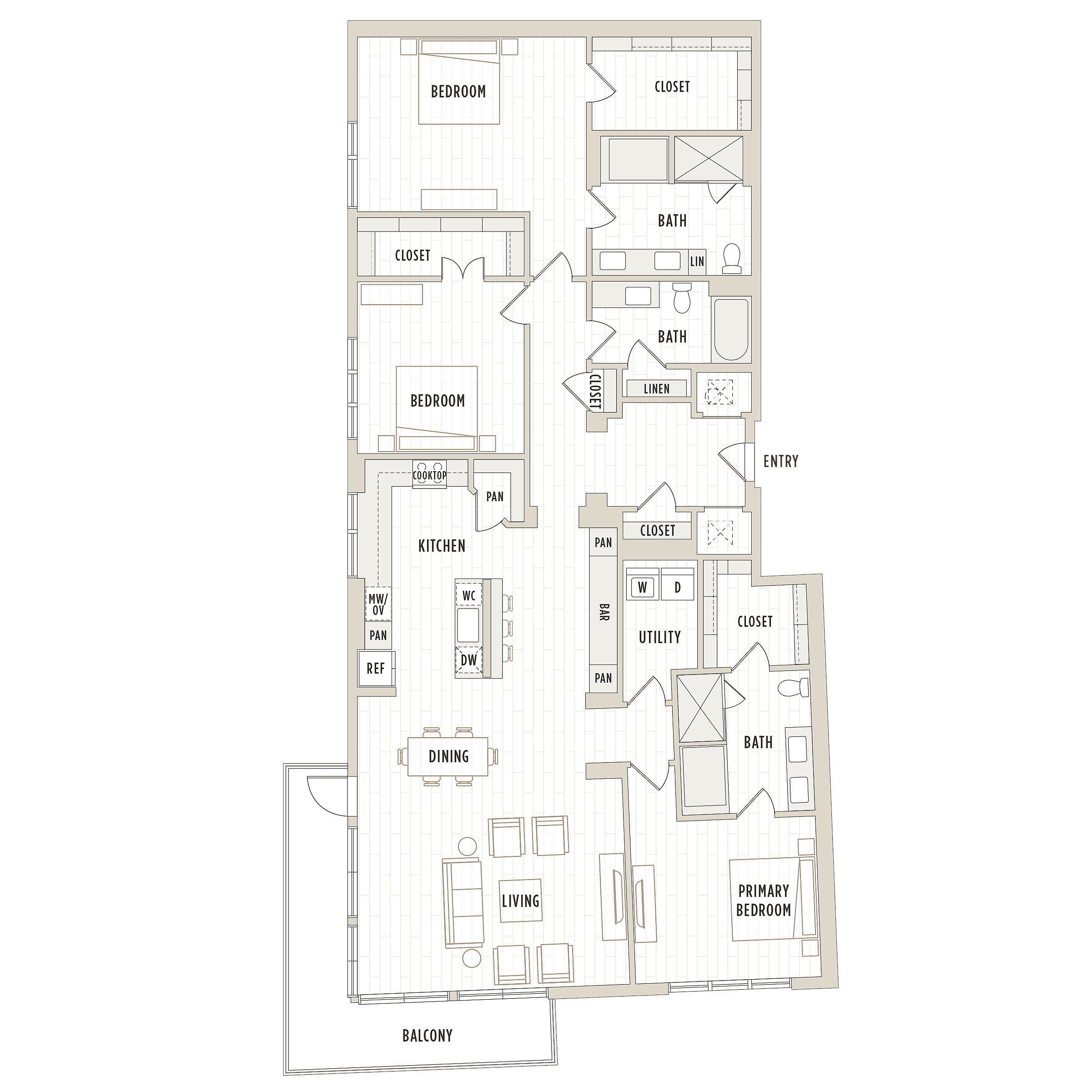 Floor plan layout diagram for C2