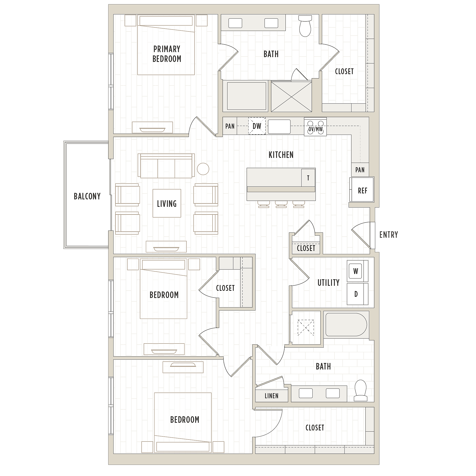 Floor plan layout diagram for C1