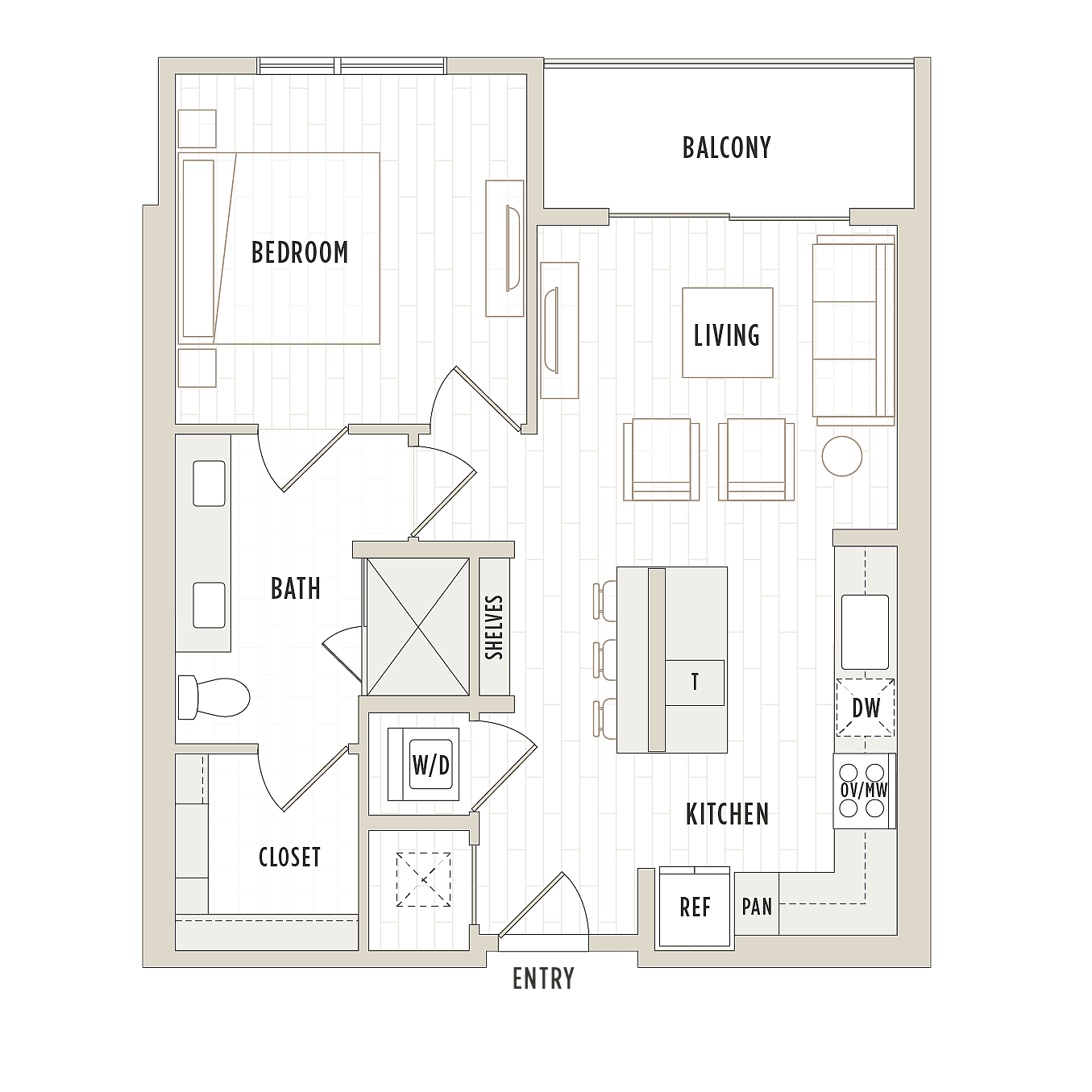 Floor plan layout diagram for A2.1