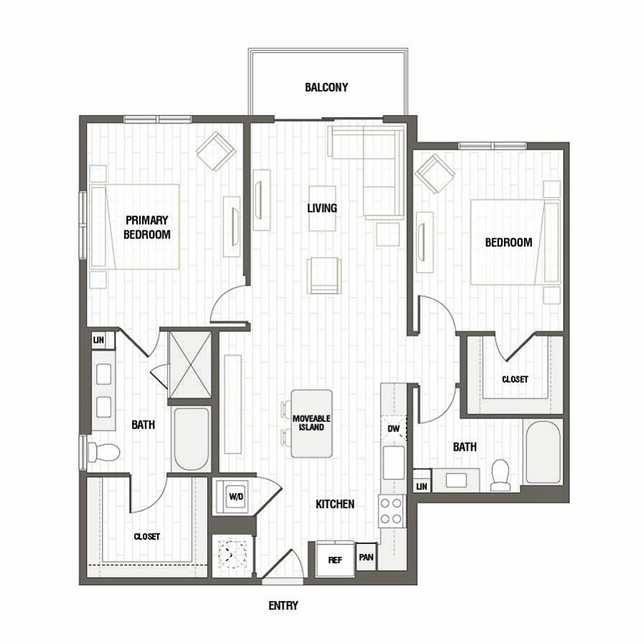 Floor plan layout diagram for B2