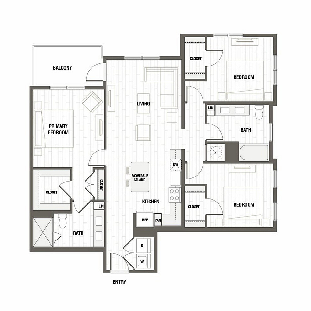Floor plan layout diagram for C1