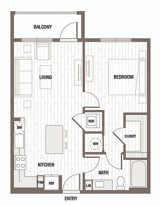 Floor plan layout diagram for A1-E