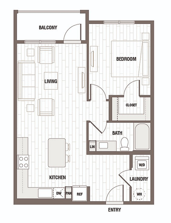 Floor plan layout diagram for A2-E