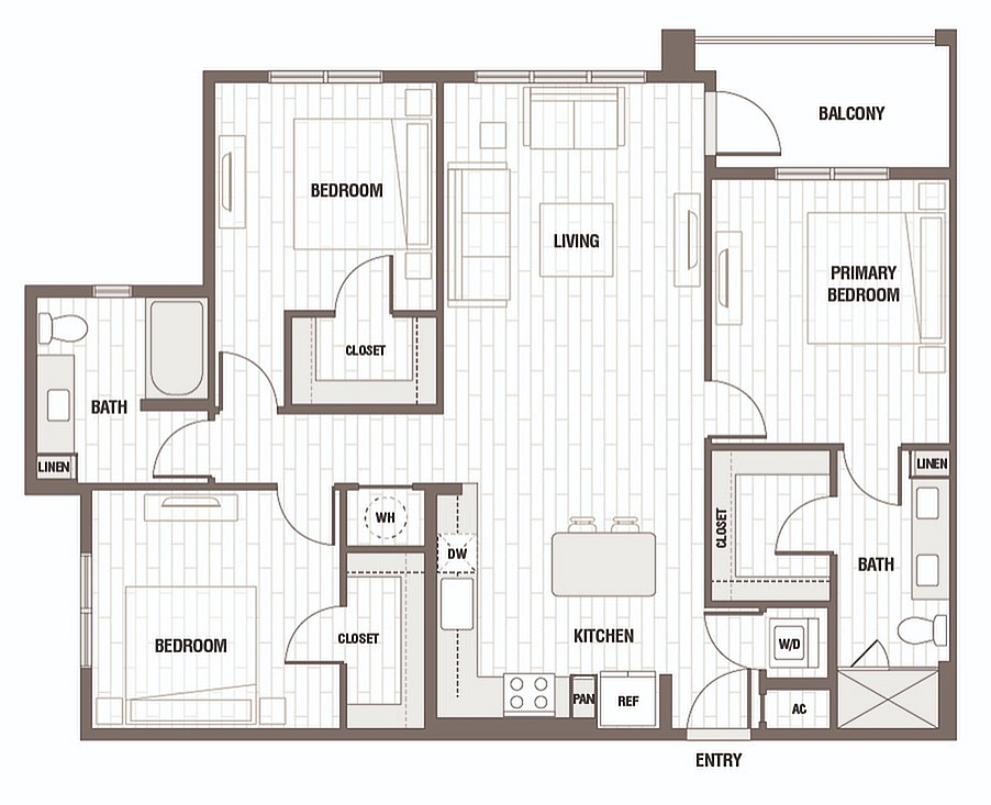 Floor plan layout diagram for C1