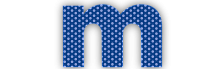 Stylish logo of The McAdams featuring a dotted blue 'M' design.