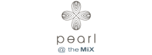 Pearl at The Mix logo featuring a stylish floral design, symbolizing elegance and modern living.