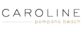 Elegant Caroline Pompano Beach logo with a modern geometric design, exuding luxury and sophistication.