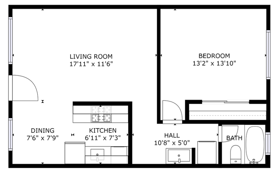 1X1 1 Bed Apartment Laurel Pointe Apartments