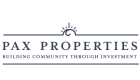 Elegant logo of Pax Properties showcasing community-focused investment ethos.