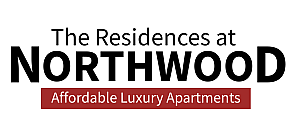 The Residences at Northwood logo showcasing affordable luxury apartments in stylish design.