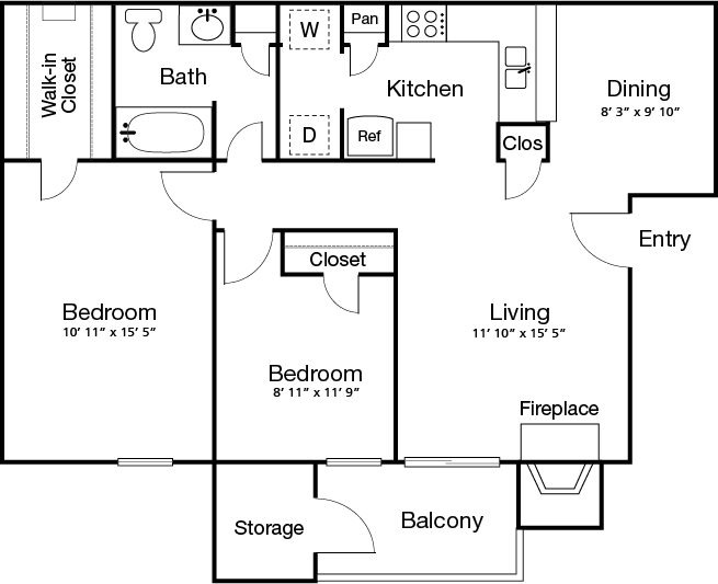 B1 2 Bed Apartment Sandstone