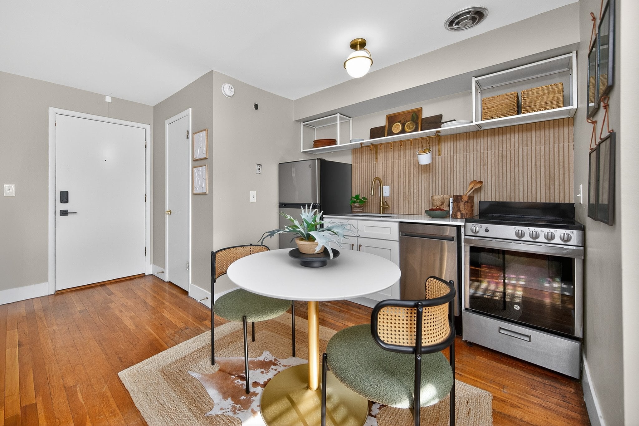 Apartment living area at The Flats at Wasson Way