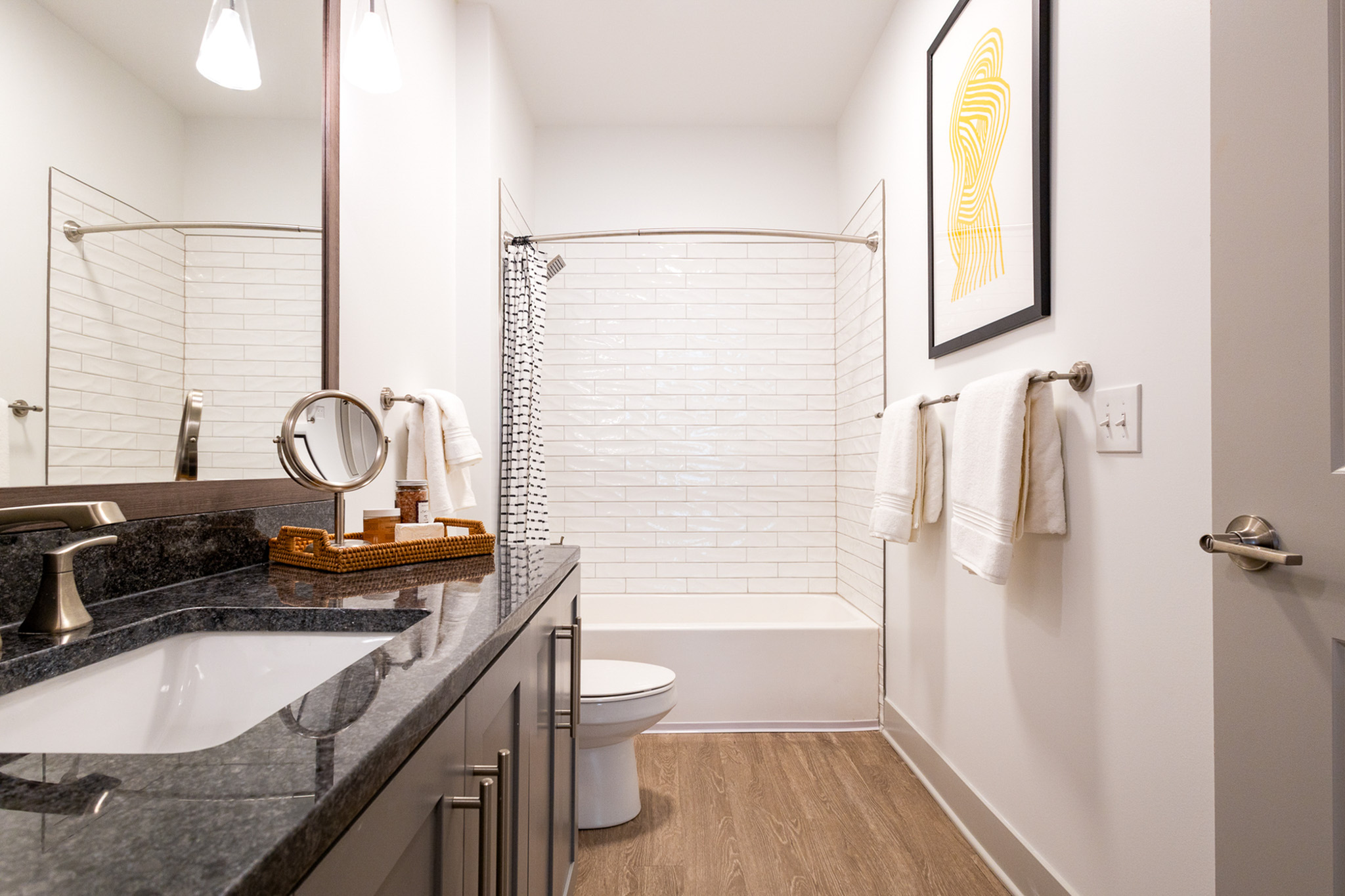 Resident interior at Woodburn Exchange apartments on Woodburn Avenue