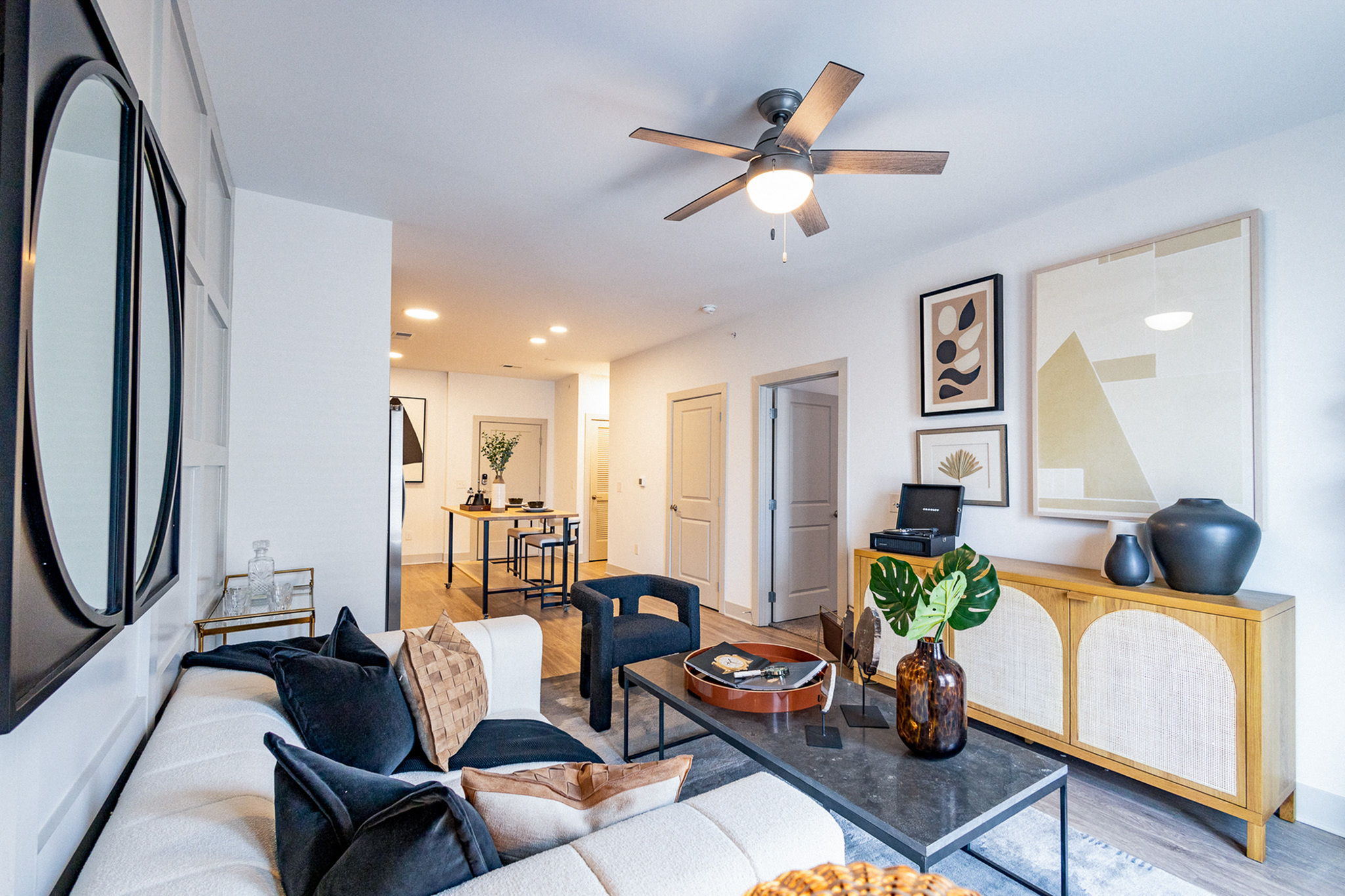 Outdoor space at Woodburn Exchange apartments in the East Walnut Hills neighborhood