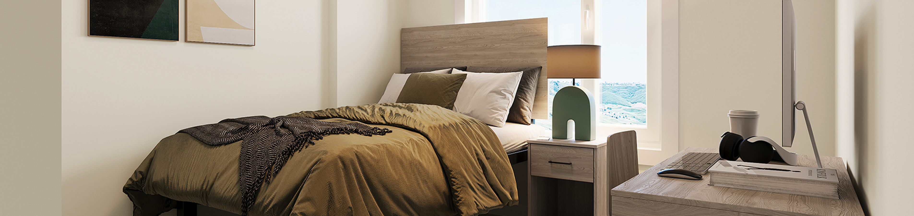 Cozy Bedroom with Desk