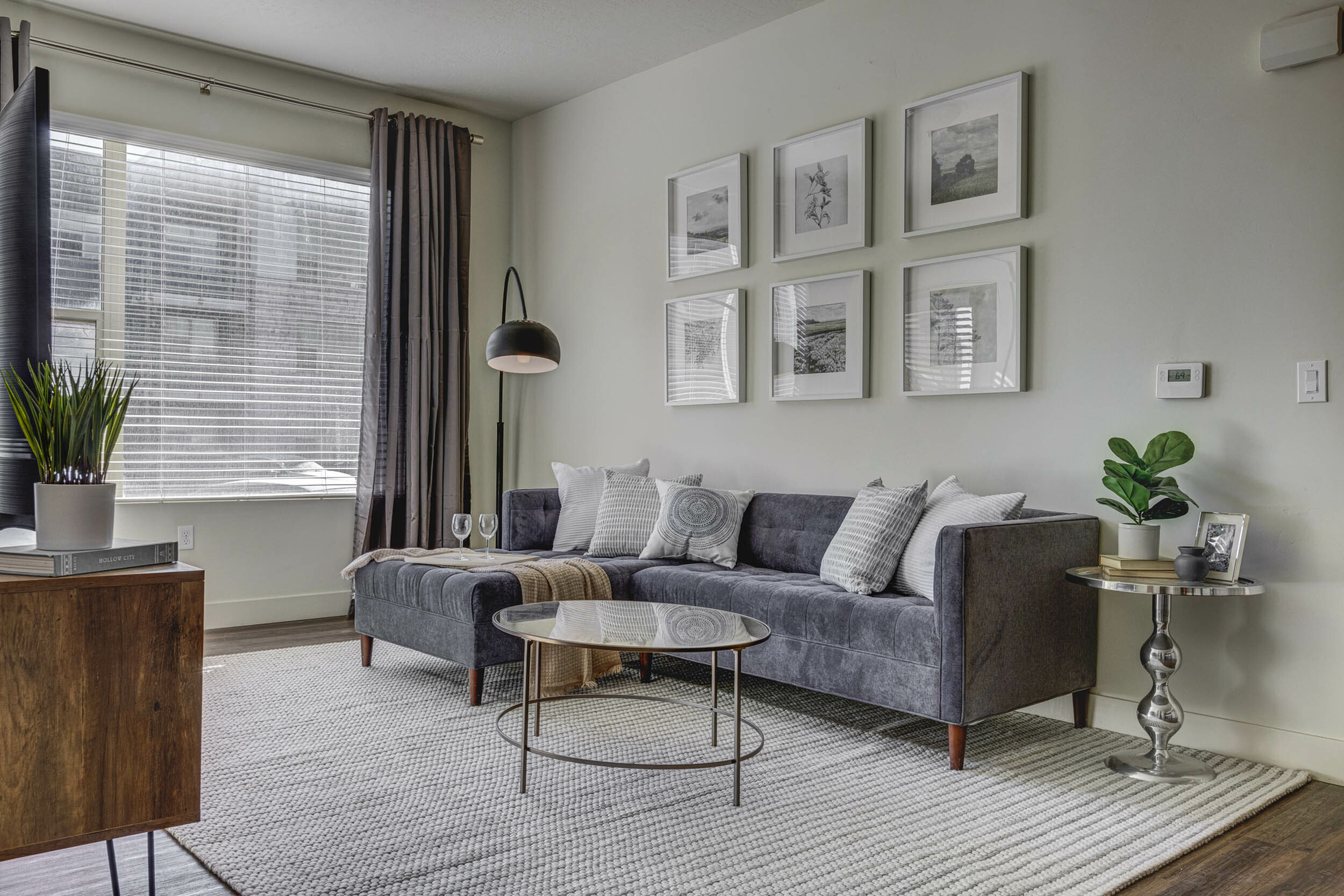 Modern Living Room at Eaglewood Lofts